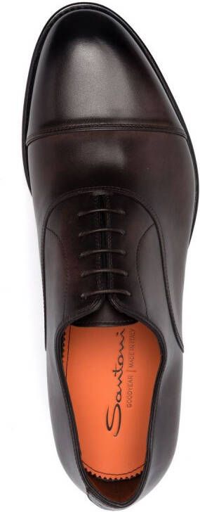 Santoni Oxford schoenen met ronde neus Bruin