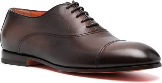 Santoni Oxford schoenen met ronde neus Bruin