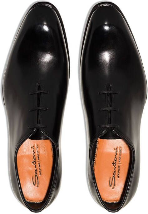 Santoni Oxford veterschoenen Zwart