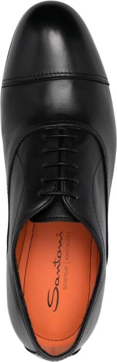 Santoni Oxford veterschoenen Zwart