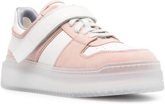 Santoni Leren sneakers Roze
