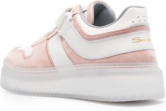 Santoni Leren sneakers Roze