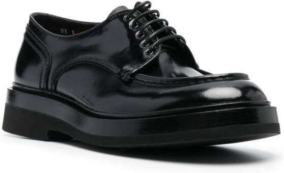 Santoni Derby lakleren schoenen Zwart