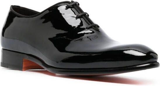 Santoni Oxford schoenen van lakleer Zwart