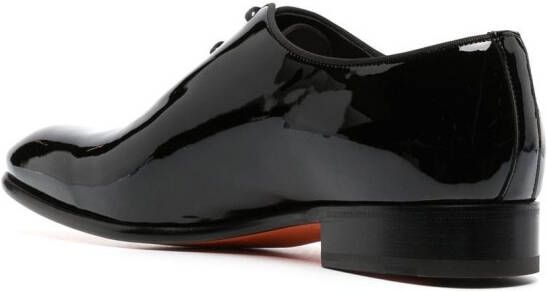 Santoni Oxford schoenen van lakleer Zwart