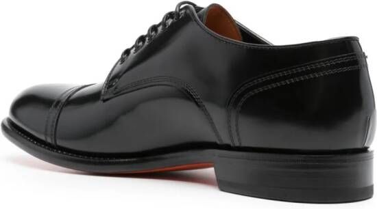 Santoni Lakleren Oxford schoenen Zwart