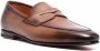Santoni Penny leren loafers Bruin - Thumbnail 2