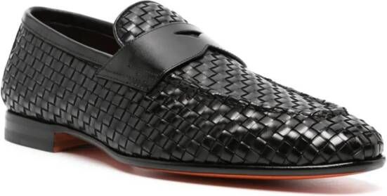 Santoni Penny loafers Zwart