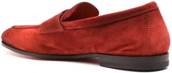 Santoni Suède loafers Rood