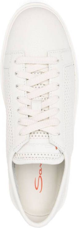 Santoni Sneakers met geperforeerd detail Wit