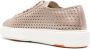 Santoni Geperforeerde leren sneakers Beige - Thumbnail 3