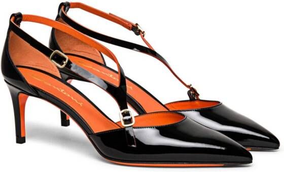 Santoni Pumps met puntige neus Zwart