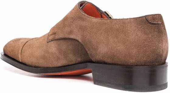 Santoni Schoenen met dubbele gesp Bruin