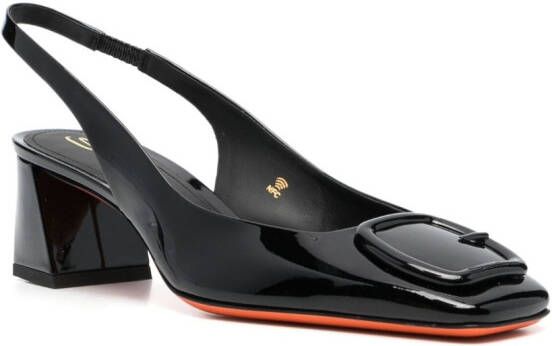 Santoni Slingback pumps met bandje Zwart