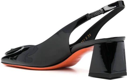 Santoni Slingback pumps met bandje Zwart