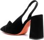 Santoni Slingback pumps verfraaid met knoop Zwart - Thumbnail 3