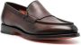 Santoni Leren loafers Bruin - Thumbnail 2