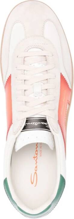 Santoni Sneakers met colourblocking en vlakken Wit