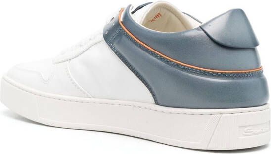 Santoni Sneakers met colourblocking Wit