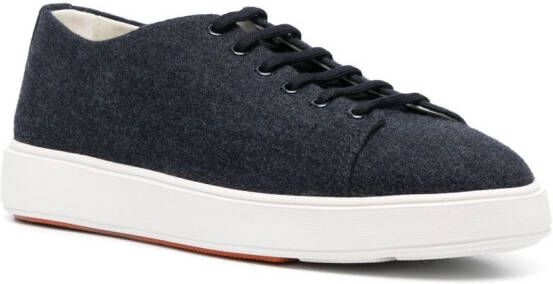 Santoni Sneakers met logopatch Blauw