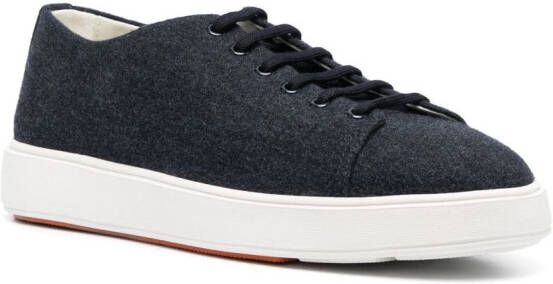 Santoni Sneakers met logopatch Blauw