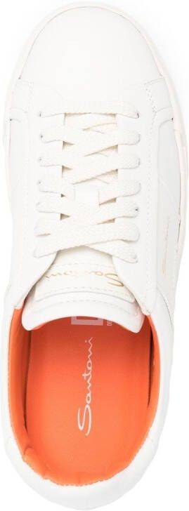 Santoni Sneakers met logoprint Wit