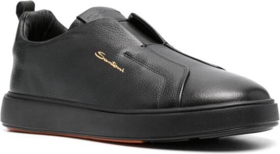 Santoni Sneakers met ronde neus Zwart