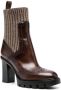 Santoni Soklaarzen met hak Bruin - Thumbnail 2