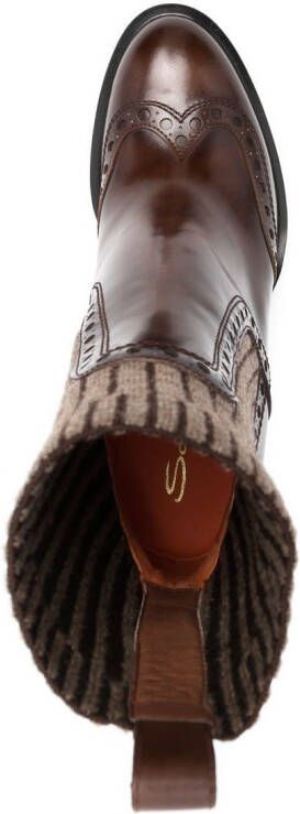 Santoni Soklaarzen met hak Bruin