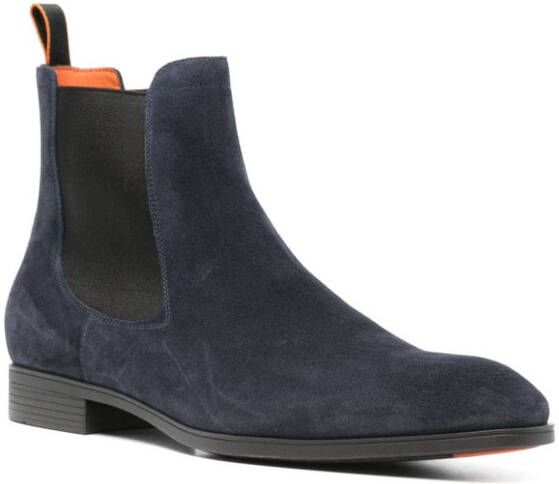 Santoni Suède Chelsea laarzen Blauw