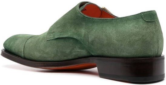 Santoni Suède gespschoenen Groen