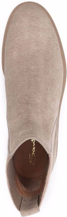 Santoni Suède enkellaarzen Beige