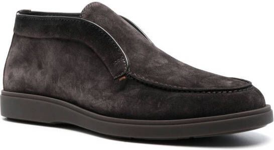 Santoni Suède enkellaarzen Bruin