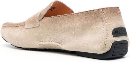 Santoni Suède gespschoenen Beige