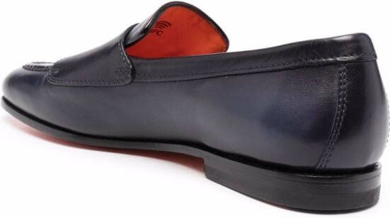 Santoni Suède gespschoenen Blauw