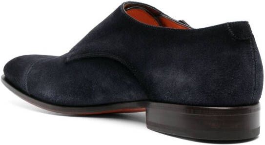 Santoni Suède gespschoenen Blauw