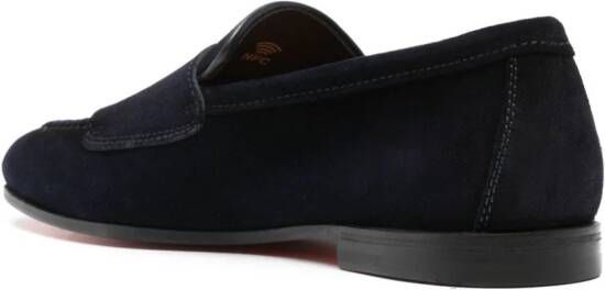 Santoni Suède gespschoenen Blauw