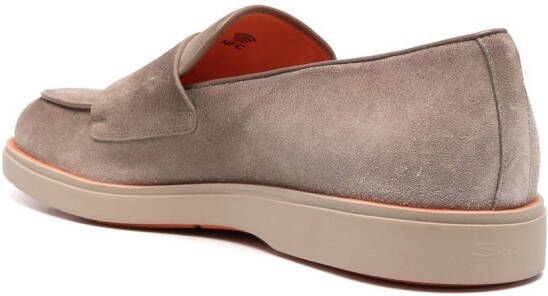 Santoni Suède gespschoenen Bruin