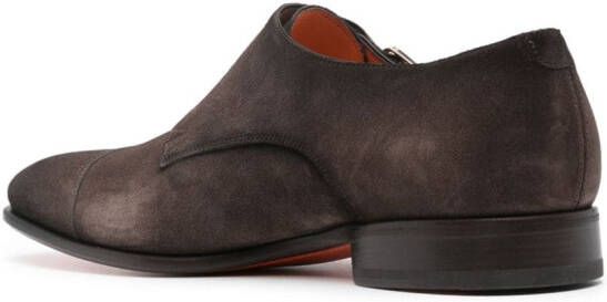 Santoni Suède gespschoenen Bruin