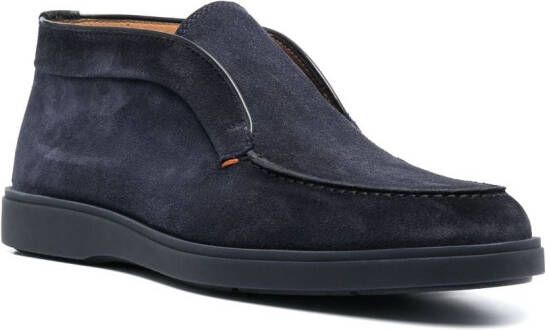 Santoni Suède laarzen Blauw