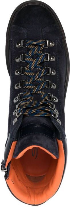 Santoni Suède veterlaarzen Blauw