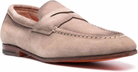 Santoni Suède loafers Beige