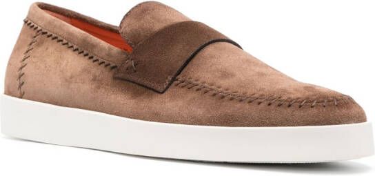 Santoni Suède loafers Bruin
