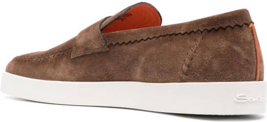 Santoni Suède loafers Bruin