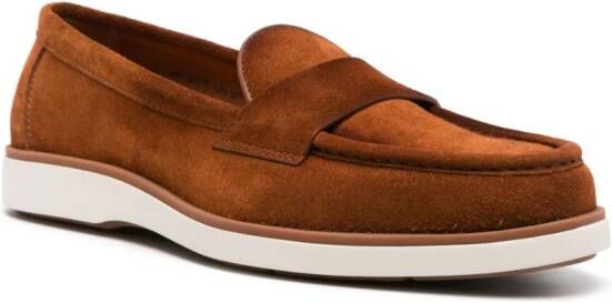 Santoni Suède loafers Bruin