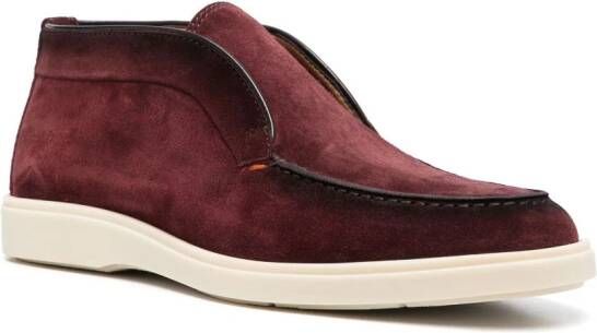 Santoni Suède loafers Rood