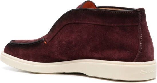 Santoni Suède loafers Rood