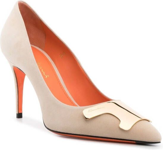 Santoni Suède pumps Beige