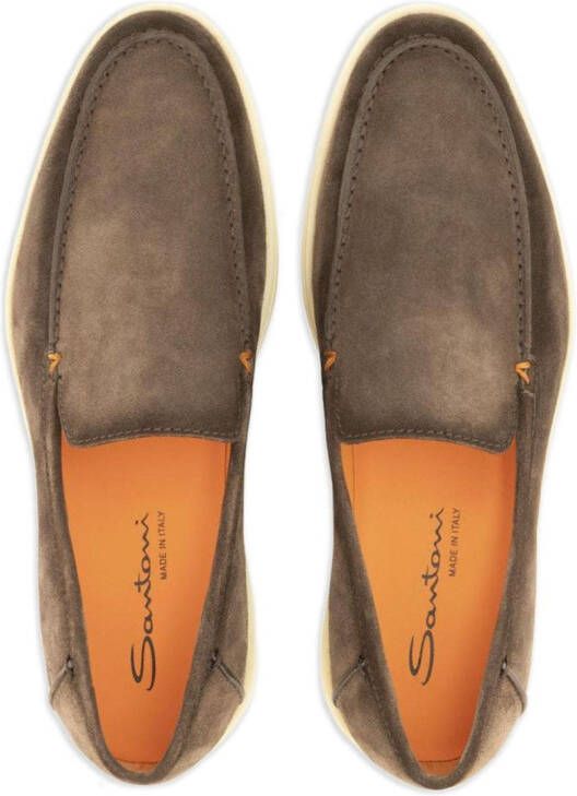 Santoni Suède loafers Beige