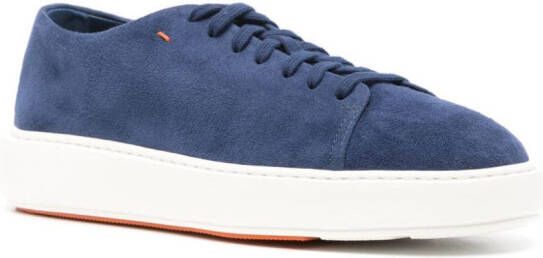 Santoni Suède sneakers Blauw